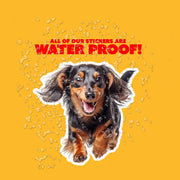 Dachshund Running Sticker - Long Hair Dachshund Decal for Water Bottles, Car & Laptop - Cute Dachshund Dog Vinyl Decal
