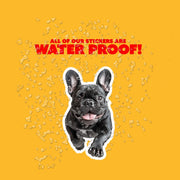 French Bulldog Running Sticker - Frenchie Decal for Water Bottles, Car & Laptop - Cute French Bulldog Dog Vinyl Decal