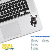 French Bulldog Running Sticker - Frenchie Decal for Water Bottles, Car & Laptop - Cute French Bulldog Dog Vinyl Decal