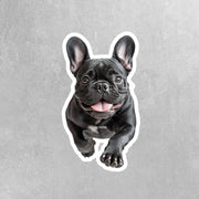 French Bulldog Running Sticker - Frenchie Decal for Water Bottles, Car & Laptop - Cute French Bulldog Dog Vinyl Decal