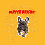 French Bulldog Running Sticker - Frenchie Decal for Water Bottles, Car & Laptop - Cute Brindle French Bulldog Dog Vinyl Decal