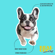 French Bulldog Running Sticker - Frenchie Decal for Water Bottles, Car & Laptop - Cute French Bulldog Dog Vinyl Decal