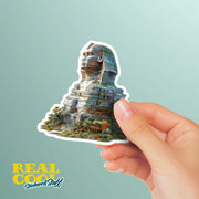 Great Sphinx of Giza Sticker | Egyptian Art Decal | Unique Sphinx Design for Laptops, Water Bottles & More