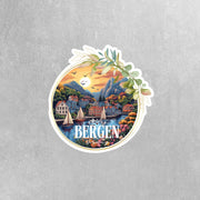 Bergen Norway Sticker | Norway Decal | Bergen Norway Water Bottle Sticker