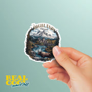 Scotland Travel Sticker | The Highlands Vinyl Sticker | Scottish Highlands Decal