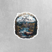 Scotland Travel Sticker | The Highlands Vinyl Sticker | Scottish Highlands Decal