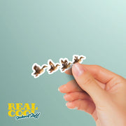 Duck Sticker | Flying Ducks Vinyl Decal for Car, Laptop & Water Bottle | Cute Outdoor Nature Gift