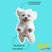 Maltese Jumping Sticker - Maltese Decal for Water Bottles, Car & Laptop - Cute Maltese Dog Vinyl Art