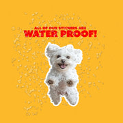 Maltese Jumping Sticker - Maltese Decal for Water Bottles, Car & Laptop - Cute Maltese Dog Vinyl Art