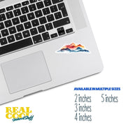 Mountain Range Sticker | Watercolor Nature Sticker for Laptop, Water Bottle, & Outdoor Enthusiasts