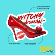 Witchy Woman Sticker | Cherry Red High Heel Vinyl Decal | Cute Aesthetic Laptop, Water Bottle, & Journal Decor