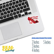 Witchy Woman Sticker | Cherry Red High Heel Vinyl Decal | Cute Aesthetic Laptop, Water Bottle, & Journal Decor
