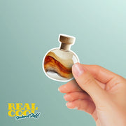 Terra Futura Perfume Bottle Sticker, Aesthetic Vinyl Decal, Unique Gift for Collectors & Home Decor