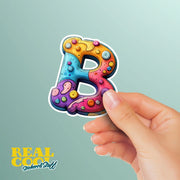 Letter B Sticker | Customizable Vinyl Letter Decal for Crafting & Personalization | Perfect for Laptops, Notebooks and More