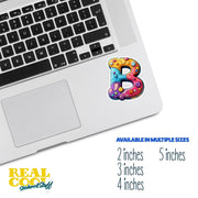 Letter B Sticker | Customizable Vinyl Letter Decal for Crafting & Personalization | Perfect for Laptops, Notebooks and More