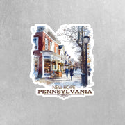 New Hope Pennsylvania Sticker | Vintage Travel Decor | Scenic Souvenir, Laptop, Water Bottle, Car Decal, Gift for Travelers