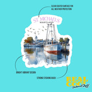 St. Michaels Maryland Sticker | Waterproof Vinyl Decal | Charm of Eastern Shore | Gift for Travelers & Locals