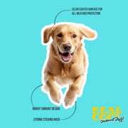 Golden Labrador Running Sticker - Golden Lab for Water Bottles, Car & Laptop - Cute Brindle Labrador Dog Vinyl Decal