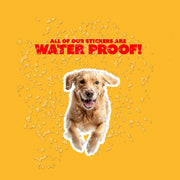 Golden Labrador Running Sticker - Golden Lab for Water Bottles, Car & Laptop - Cute Brindle Labrador Dog Vinyl Decal