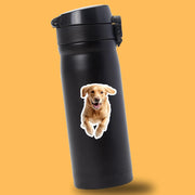 Golden Labrador Running Sticker - Golden Lab for Water Bottles, Car & Laptop - Cute Brindle Labrador Dog Vinyl Decal
