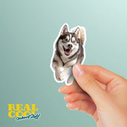 Siberian Husky Sticker | Cute Dog Vinyl Decal for Water Bottles, Car & Laptop | Perfect Husky Running Design