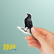 Crow Sticker | Unique Black Bird Vinyl Decal, Nature Lover Gift, Car & Laptop Accessories, Bird Art for Home Decor