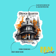 French Quarter Sticker | New Orleans Travel Decal, Vintage Louisiana Souvenir, NOLA Art, Gift for City Lovers & Travelers