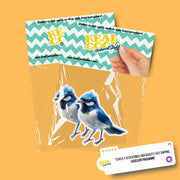 Blue Jay Sticker - Hand Drawn Vinyl Bird Decal for Laptops, Water Bottles, Planners, Scrapbooking, Nature-Inspired Gift for Wildlife Lovers