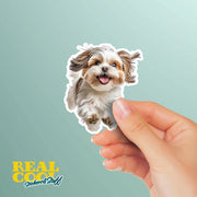 Shih-Tzu Running Sticker - Shih-Tzu Decal for Water Bottles, Car & Laptop - Cute Shih-Tzu Dog Vinyl Decal