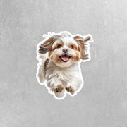 Shih-Tzu Running Sticker - Shih-Tzu Decal for Water Bottles, Car & Laptop - Cute Shih-Tzu Dog Vinyl Decal