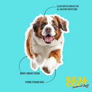 Saint Bernard Running Sticker - Saint Bernard Decal for Water Bottles, Car & Laptop - Cute Saint Bernard Dog Vinyl Decal