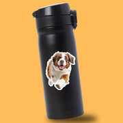 Saint Bernard Running Sticker - Saint Bernard Decal for Water Bottles, Car & Laptop - Cute Saint Bernard Dog Vinyl Decal