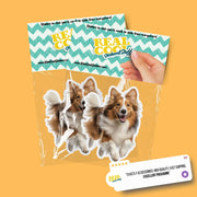 Shetland Sheepdog Running Sticker - Shelti Decal for Water Bottles, Car & Laptop - Cute Shelti Dog Vinyl Decal