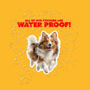 Shetland Sheepdog Running Sticker - Shelti Decal for Water Bottles, Car & Laptop - Cute Shelti Dog Vinyl Decal