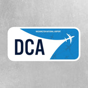 DCA Airport Code Sticker | IATA Code Stickers for Washington National Airport | Travel Laptop Decal & Bumper Sticker