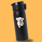 Poodle Running Sticker - Poodle Decal for Water Bottles, Car & Laptop - Cute Poodle Dog Vinyl Decal