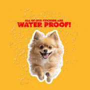 Pomeranian Running Sticker - Pomeranian Decal for Water Bottles, Car & Laptop - Cute Pomeranian Dog Vinyl Decal