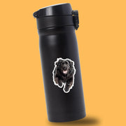 Newfoundland Dog Running Sticker - Newfoundland Decal for Water Bottles, Car & Laptop - Cute Newfoundland Dog Vinyl Decal
