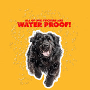 Newfoundland Dog Running Sticker - Newfoundland Decal for Water Bottles, Car & Laptop - Cute Newfoundland Dog Vinyl Decal