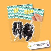 Newfoundland Dog Running Sticker - Newfoundland Decal for Water Bottles, Car & Laptop - Cute Newfoundland Dog Vinyl Decal