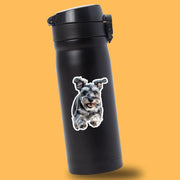 Schnauzer Running Sticker - Schnauzer Decal for Water Bottles, Car & Laptop - Cute Schnauzer Dog Vinyl Decal