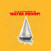 Sailboat Sticker | Waterproof Sailing Sticker for Laptops, Water Bottles & Phone Cases, Nautical Decor, Gift for Sailors