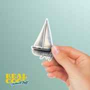 Sailboat Sticker | Waterproof Sailing Sticker for Laptops, Water Bottles & Phone Cases, Nautical Decor, Gift for Sailors