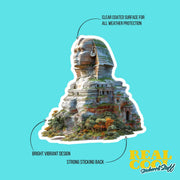 Great Sphinx of Giza Sticker | Egyptian Art Decal | Unique Sphinx Design for Laptops, Water Bottles & More
