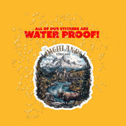 Scotland Travel Sticker | The Highlands Vinyl Sticker | Scottish Highlands Decal