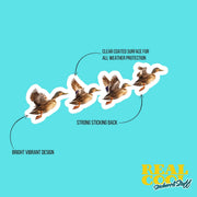Duck Sticker | Flying Ducks Vinyl Decal for Car, Laptop & Water Bottle | Cute Outdoor Nature Gift