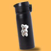 Maltese Jumping Sticker - Maltese Decal for Water Bottles, Car & Laptop - Cute Maltese Dog Vinyl Art