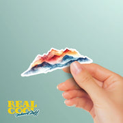 Mountain Range Sticker | Watercolor Nature Sticker for Laptop, Water Bottle, & Outdoor Enthusiasts