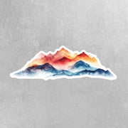 Mountain Range Sticker | Watercolor Nature Sticker for Laptop, Water Bottle, & Outdoor Enthusiasts