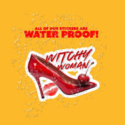 Witchy Woman Sticker | Cherry Red High Heel Vinyl Decal | Cute Aesthetic Laptop, Water Bottle, & Journal Decor